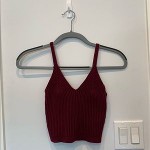 ‼️Last chance by Feb 5‼️ Maroon knit crop top